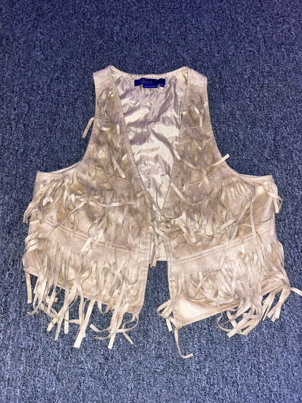 Miley Cyrus Women’s Vintage Y2K Suede Fringe Vest